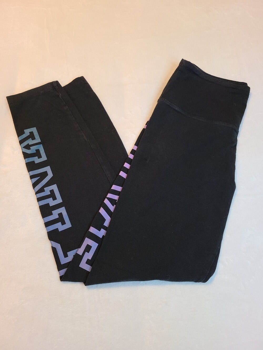 PINK Victoria's Secret Ombre Logo High Waist Cotton Leggings Size Lg